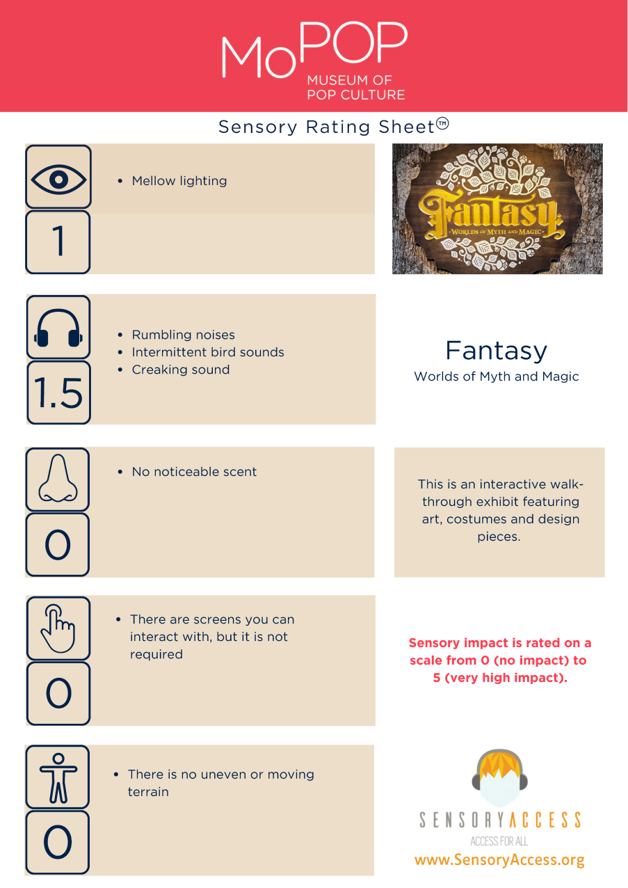 Fantasy: Worlds of Myth and Magic Sensory Rating