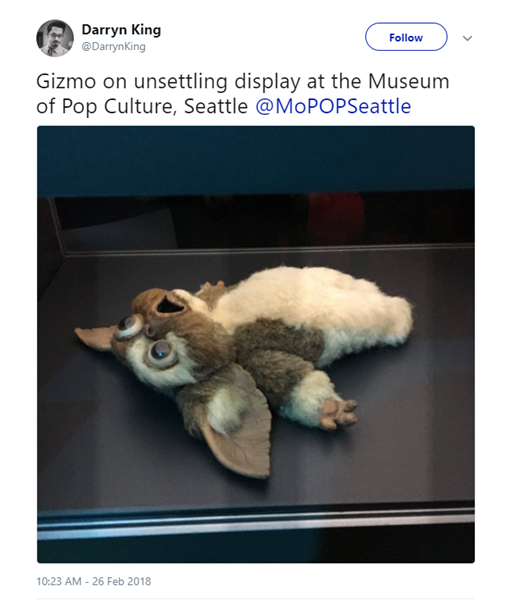 Gizmo on display at MoPOP