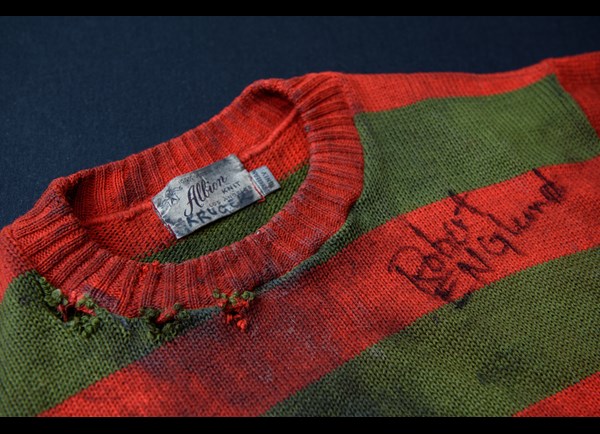 Closeup of Freddy Krueger's sweater