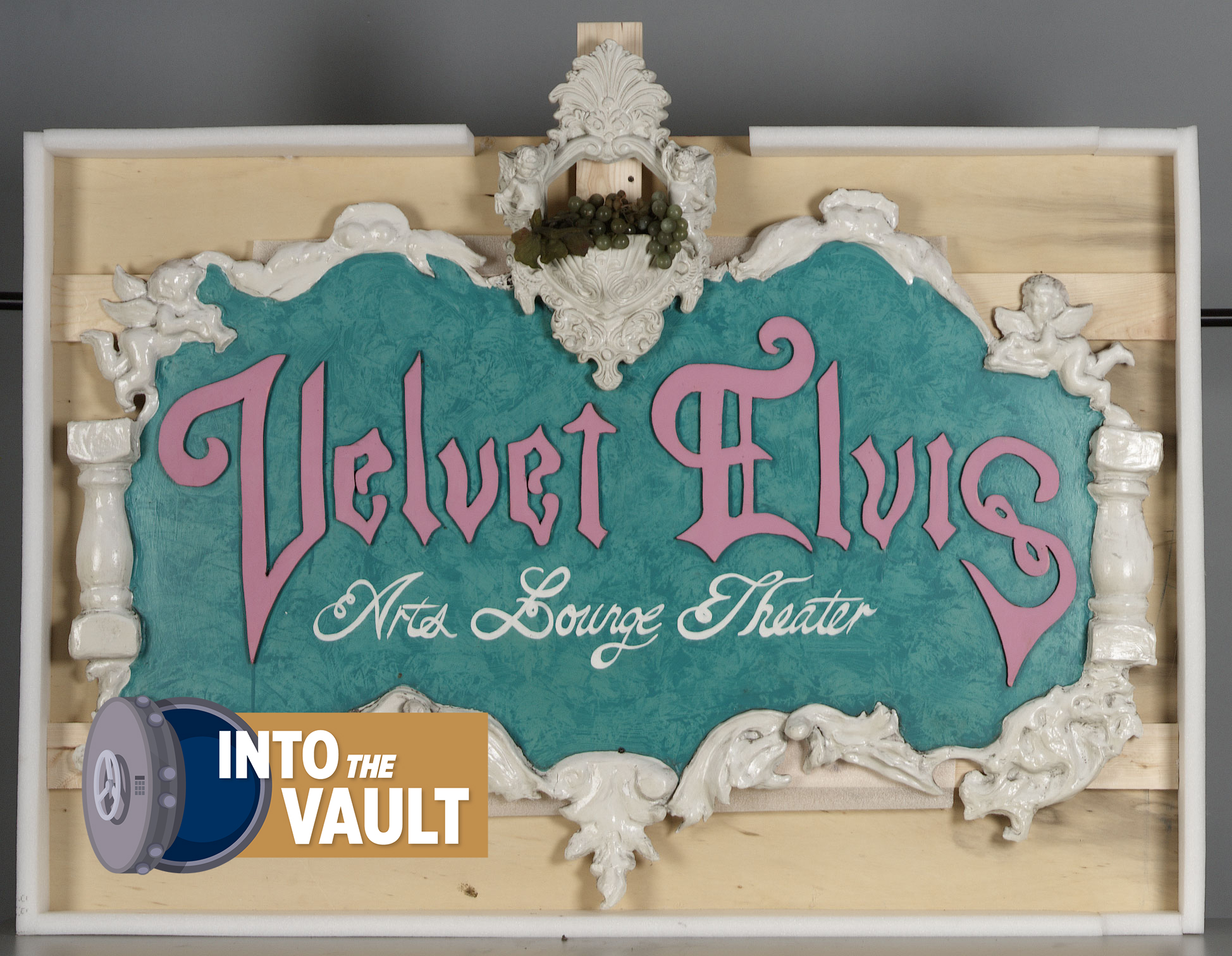 Velvet Elvis Arts Lounge Theater Sign