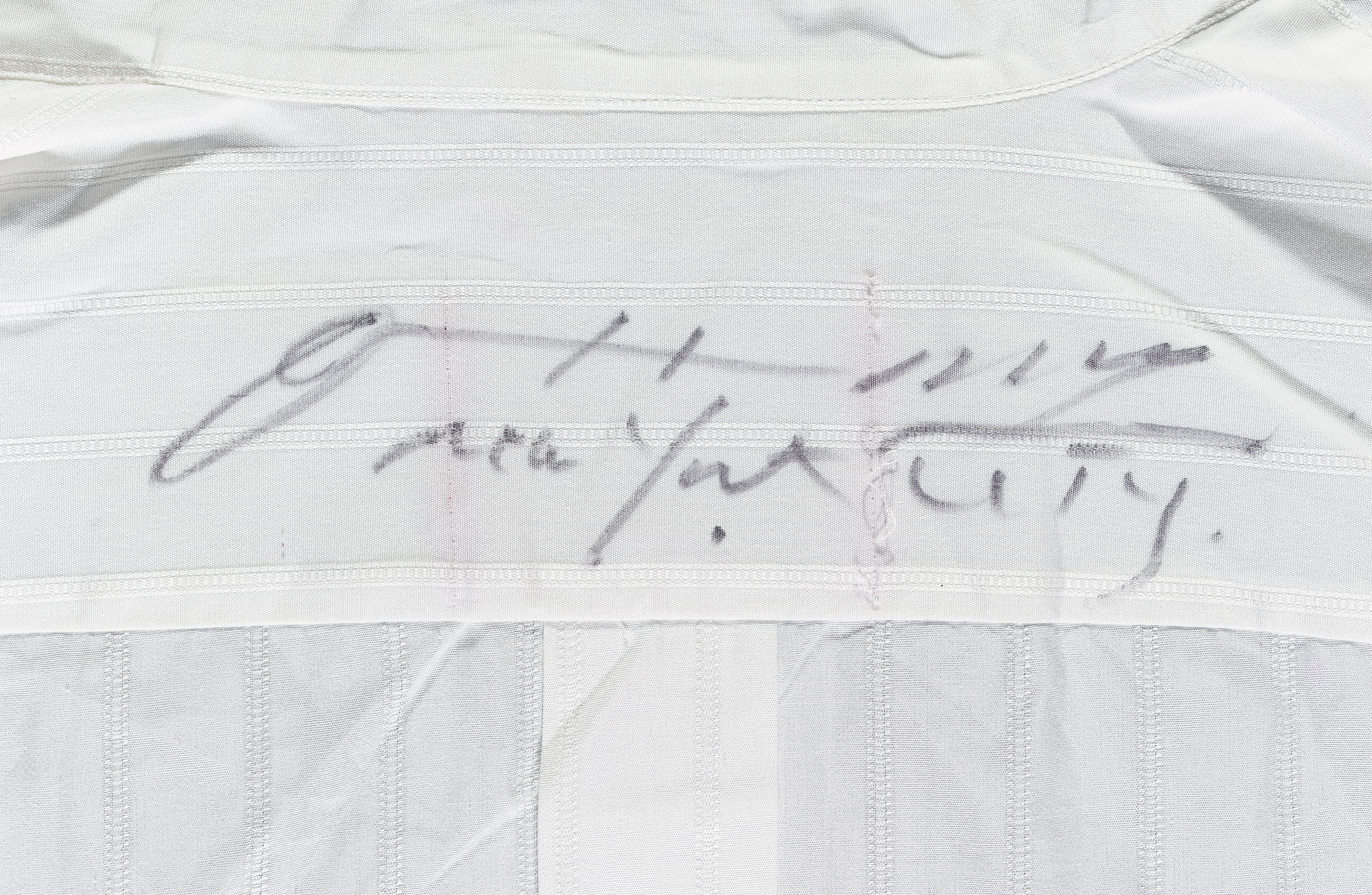 dress shirt worn and signed on collar by Patti Smith
