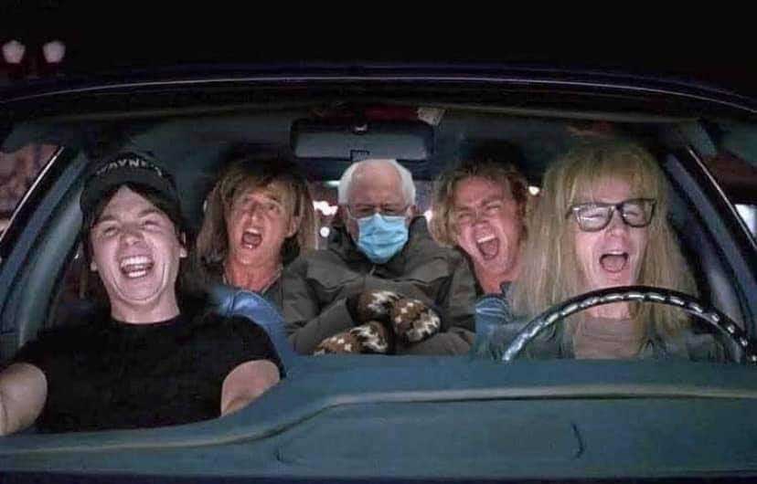 Wayne's World Bernie Sanders Meme