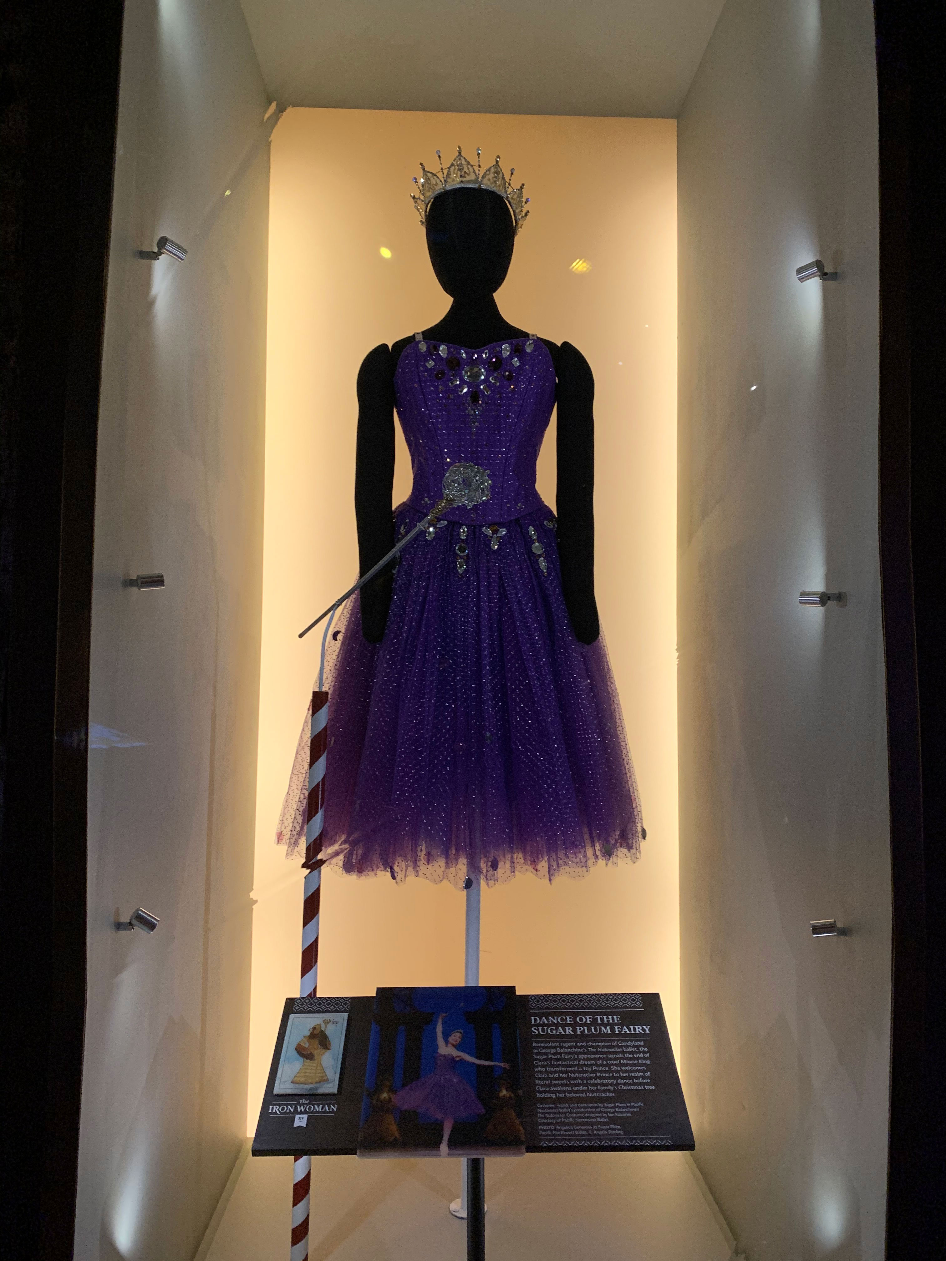 Costume, wand, and tiara worn by Sugar Plum in Pacific Northwest Ballet's production of George Balanchine's 'The Nutcracker'