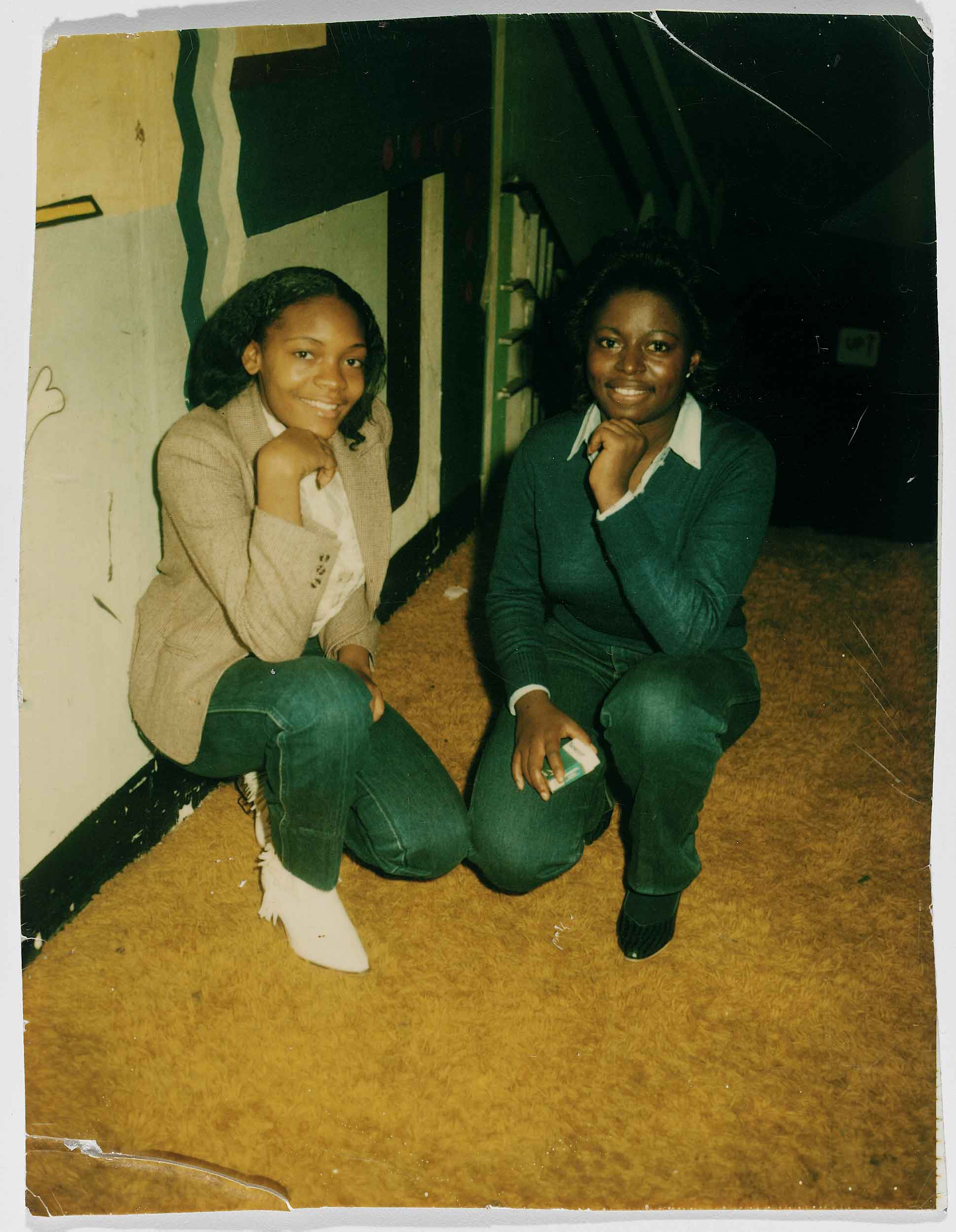 Photo of Sha-Rock and Angie B (from The Sequence) at Disco Fever in 1983.