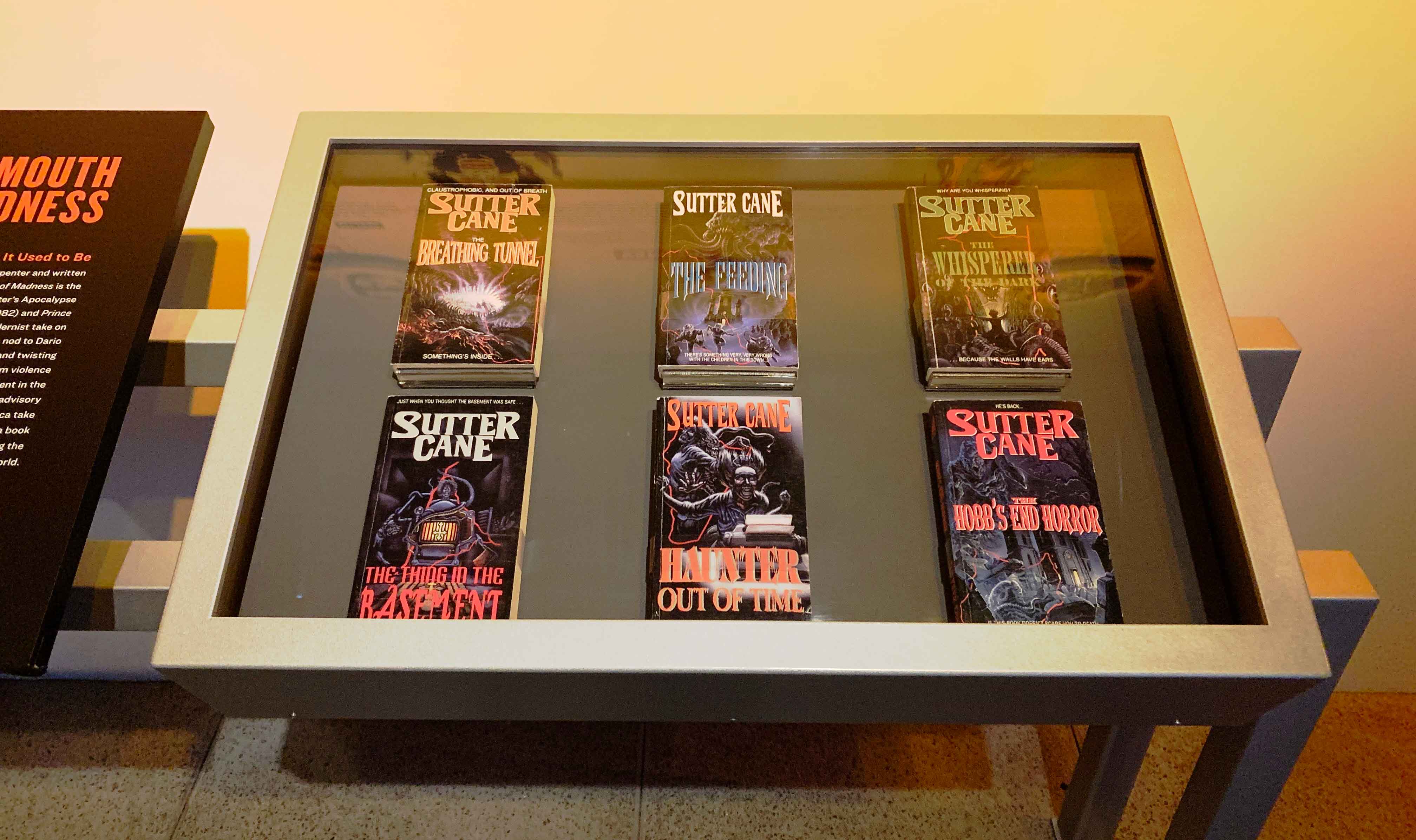 Sutter Cane novels from 'In the Mouth of Madness' (1994) | Courtesy of Tristan Evans